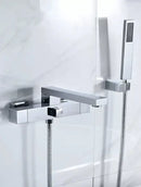 GobekUsa Brushed Gold Wall Mounted Waterfall Bathtub Shower Set Mixer Tap