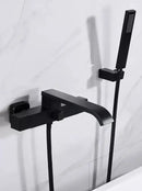 GobekUsa Brushed Gold Wall Mounted Waterfall Bathtub Shower Set Mixer Tap