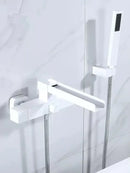 GobekUsa Brushed Gold Wall Mounted Waterfall Bathtub Shower Set Mixer Tap
