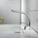 GobekUsa Brushed Gold Basin Faucet: Grey/Black Bathroom Mixer Tap, Waterfall Design with Single Handle