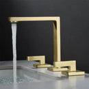 GobekUsa Brushed Gold Waterfall Basin Faucet - Antique Brass Bathroom Sink Faucet