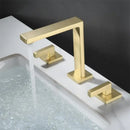 GobekUsa Brushed Gold Waterfall Basin Faucet - Antique Brass Bathroom Sink Faucet