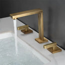 GobekUsa Brushed Gold Waterfall Basin Faucet - Antique Brass Bathroom Sink Faucet