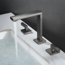 GobekUsa Brushed Gold Waterfall Basin Faucet - Antique Brass Bathroom Sink Faucet