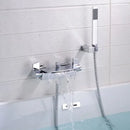 GobekUsa Brushed Gold Tub Shower Faucet Set with Waterfall Handheld Mixer