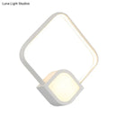 GobekUsa Modern LED Sconce - White Rhombus Wall Mount Lighting for Stairway