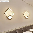 GobekUsa Modern LED Sconce - White Rhombus Wall Mount Lighting for Stairway