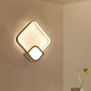 GobekUsa Modern LED Sconce - White Rhombus Wall Mount Lighting for Stairway