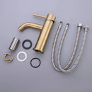 GobekUsa Golden Brass Basin Faucet Deck Mounted Vessel Sink Mixer Tap Hot Cold