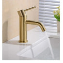 GobekUsa Golden Brass Basin Faucet Deck Mounted Vessel Sink Mixer Tap Hot Cold