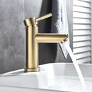 GobekUsa Golden Brass Basin Faucet Deck Mounted Vessel Sink Mixer Tap Hot Cold
