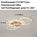 GobekUsa Brushed Golden LED Ceiling Chandelier for Modern Living Room and Bedroom Lighting
