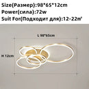 GobekUsa Brushed Golden LED Ceiling Chandelier for Modern Living Room and Bedroom Lighting
