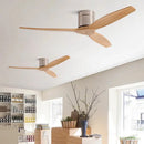 GobekUsa 52 Inch Brushed Luxury Ceiling Fan with DC Motor, 3 Wood Blades, Remote Control