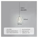 GobekUsa LED Bedside Pendant Light Modern Decor Chandelier for Bedroom Living Room