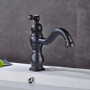 GobekUsa Brushed Nickel Basin Faucet with Long Spout - Deck Mounted Single Handle Mixer