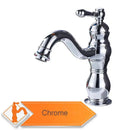 GobekUsa Brushed Nickel Basin Faucet with Long Spout - Deck Mounted Single Handle Mixer