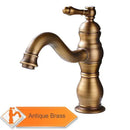 GobekUsa Brushed Nickel Basin Faucet with Long Spout - Deck Mounted Single Handle Mixer
