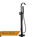 GobekUsa Freestanding Tub Faucet with Handshower: Brushed Nickel Floor Mounted Mixer Tap
