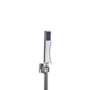 Modern brushed nickel handshower set bathroom rectangular showerhead by Decorbites
