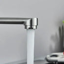 GobekUsa Brushed Nickel Kitchen Faucet - Double Hole Mixer for Cold and Hot Water