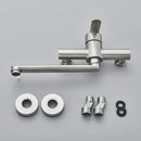 GobekUsa Brushed Nickel Kitchen Faucet - Double Hole Mixer for Cold and Hot Water
