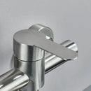 GobekUsa Brushed Nickel Kitchen Faucet - Double Hole Mixer for Cold and Hot Water