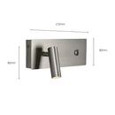 GobekUsa Kane | Nickel LED Dimmable Reading Wall Light