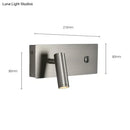 GobekUsa Kane | Nickel LED Dimmable Reading Wall Light