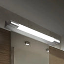 GobekUsa Modern Metallic LED Vanity Light - Tube Shape, 19.5"/23" W, Silver - Warm/White Light