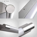GobekUsa Modern Metallic LED Vanity Light - Tube Shape, 19.5"/23" W, Silver - Warm/White Light