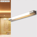 GobekUsa Modern Metallic LED Vanity Light - Tube Shape, 19.5"/23" W, Silver - Warm/White Light