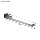 GobekUsa Modern Metallic LED Vanity Light - Tube Shape, 19.5"/23" W, Silver - Warm/White Light