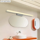 GobekUsa 16"/31.5"/47" W Acrylic Straight Vanity Lamp - Sleek Chrome LED Wall Mount Light Fixture