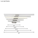 GobekUsa 16"/31.5"/47" W Acrylic Straight Vanity Lamp - Sleek Chrome LED Wall Mount Light Fixture