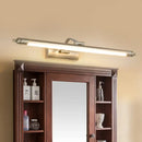 GobekUsa Modern Metal LED Restroom Wall Sconce in Nickel - Warm/White Light