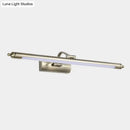 GobekUsa Modern Metal LED Restroom Wall Sconce in Nickel - Warm/White Light