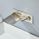 GobekUsa LED Waterfall Wall Mount Bath Faucet with Temperature Control