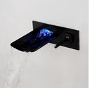 GobekUsa LED Waterfall Wall Mount Bath Faucet with Temperature Control