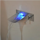GobekUsa LED Waterfall Wall Mount Bath Faucet with Temperature Control