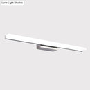 GobekUsa Linear Acrylic LED Vanity Mirror Light - Stylish Silver Wall Mounted Lighting in Warm/White