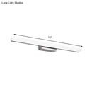 GobekUsa Linear Acrylic LED Vanity Mirror Light - Stylish Silver Wall Mounted Lighting in Warm/White