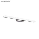GobekUsa Linear Acrylic LED Vanity Mirror Light - Stylish Silver Wall Mounted Lighting in Warm/White