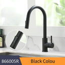 GobekUsa Brushed Nickel Pull Out Kitchen Faucet with Stream Sprayer Head