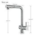 GobekUsa Brushed Nickel Pull Out Kitchen Faucet Stainless Steel Tap Deck Install