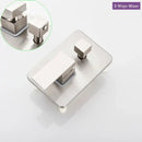 GobekUsa Brushed Nickel Rainfall Shower Faucet Set Wall Mounted Control Valve