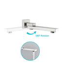 GobekUsa Brushed Nickel Rainfall Shower Faucet Set with Tub Spout - 16" Head
