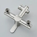 GobekUsa Brushed Nickel Rainfall Shower System with Hot Cold Mixer for Wall Mount