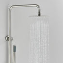 GobekUsa Brushed Nickel Rainfall Shower System with Hot Cold Mixer for Wall Mount