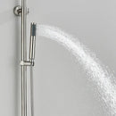 GobekUsa Brushed Nickel Rainfall Shower System with Hot Cold Mixer for Wall Mount